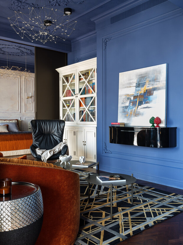 Фотография: Гостиная в стиле Классический, Современный, Квартира, Проект недели, Москва, Ануш Аракелян, 2 комнаты, Более 90 метров – фото на INMYROOM