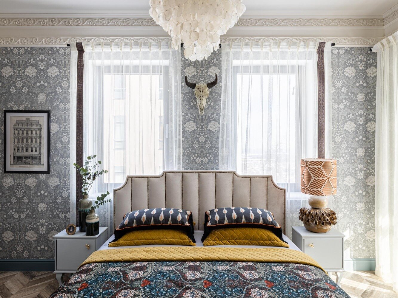 Фотография: Спальня в стиле Классический, Современный, Эклектика, Квартира, Проект дня, 3 комнаты, 60-90 метров, Уфа, Анастасия Стрижова – фото на INMYROOM Фотография: Спальня в стиле Классический, Современный, Эклектика, Квартира, Проект дня, 3 комнаты, 60-90 метров, Уфа, Анастасия Стрижова – фото на INMYROOM