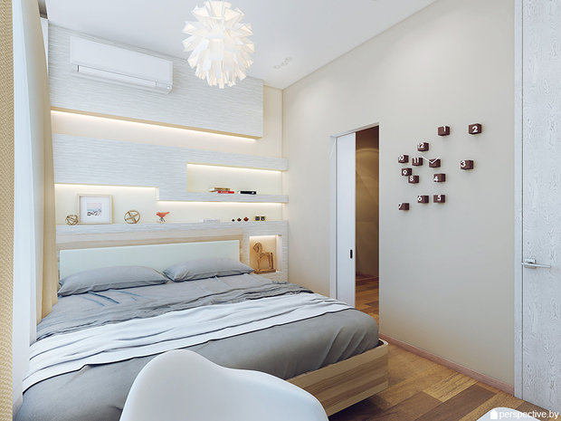 Фото из портфолио 90,8 кв. м. ЖК «Авеню 77». Спальня – фотографии дизайна интерьеров на InMyRoom.ru