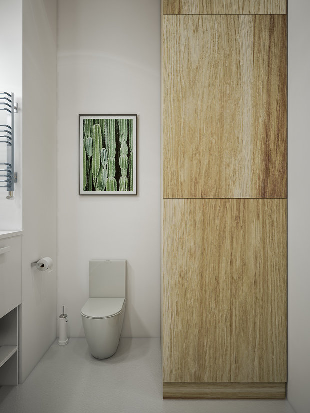 Фотография: Ванная в стиле Скандинавский, Квартира, Проект недели, Москва, 4 и больше, 60-90 метров, «Точка дизайна» – фото на INMYROOM