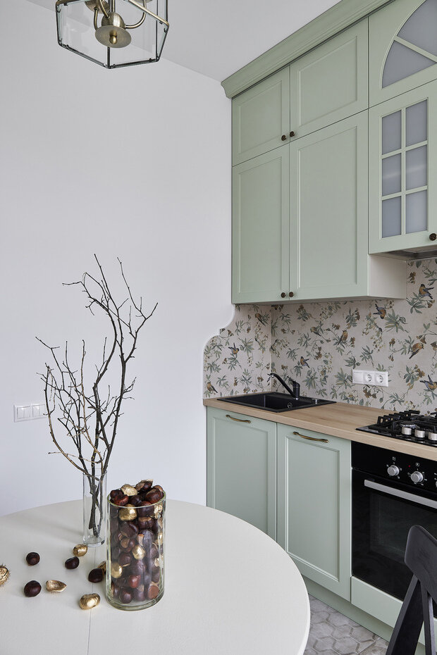 Фотография: Кухня и столовая в стиле Прованс и Кантри, Эклектика, Квартира, Проект недели, Беларусь, Минск, 2 комнаты, 40-60 метров, Анастасия Яковлева – фото на INMYROOM