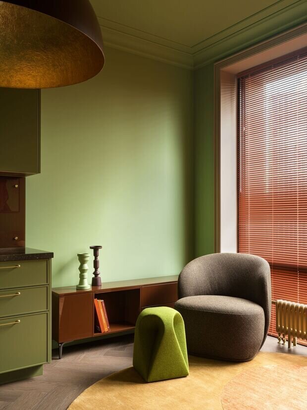 Фотография: Гостиная в стиле Современный, Квартира, Проект дня, Москва, Монолитный дом, 3 комнаты, 60-90 метров, фото интерьера, дизайн интерьера фото, ЖК «Событие», Анастасии Василица – фото на INMYROOM