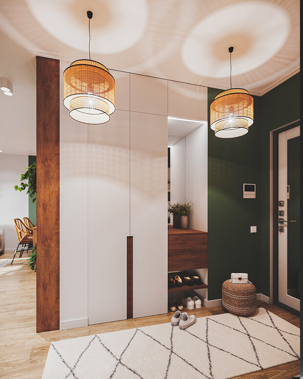 Фотография: Прихожая в стиле Скандинавский, Современный, Эклектика, Бохо, Квартира, Проект недели, Москва, 3 комнаты, 60-90 метров, KSInteriors – фото на INMYROOM