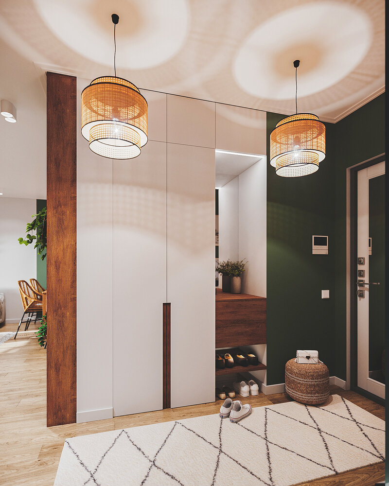 Фотография: Прихожая в стиле Скандинавский, Современный, Эклектика, Бохо, Квартира, Проект недели, Москва, 3 комнаты, 60-90 метров, KSInteriors – фото на INMYROOM