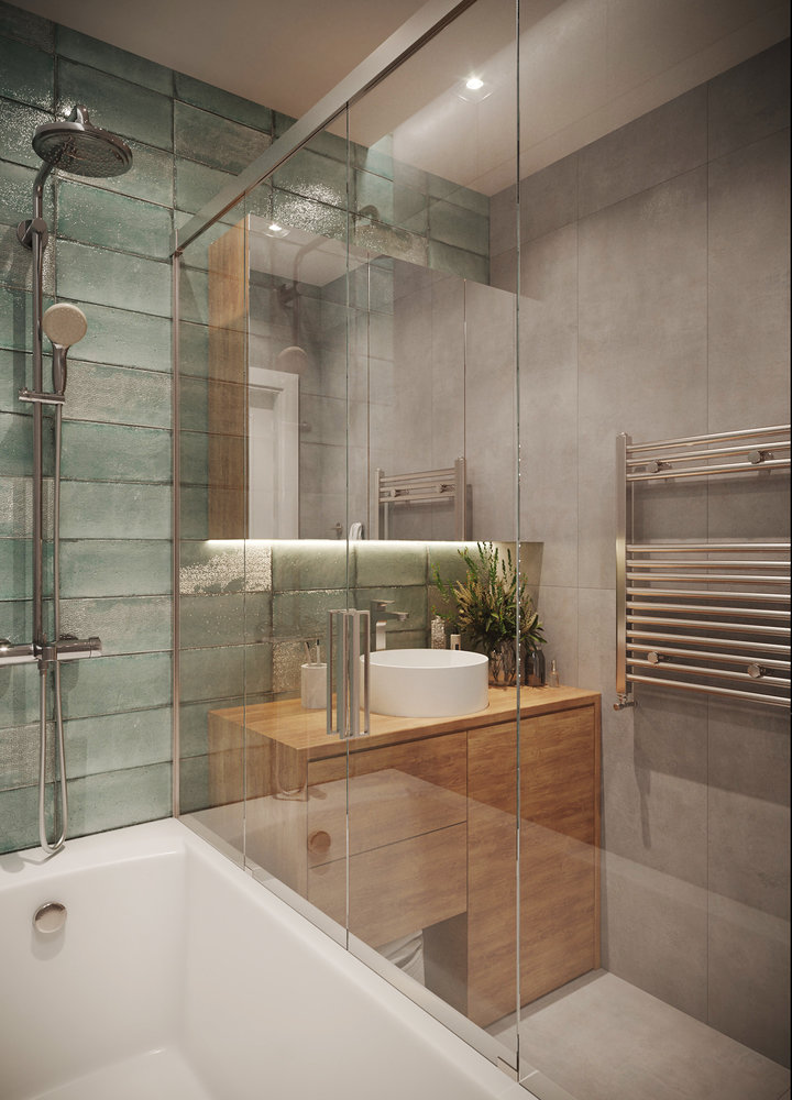 Фотография: Ванная в стиле Современный, Квартира, Проект недели, Санкт-Петербург, 3 комнаты, 60-90 метров, Юлия Бабинцева, YUHOME design – фото на INMYROOM Фотография: Ванная в стиле Современный, Квартира, Проект недели, Санкт-Петербург, 3 комнаты, 60-90 метров, Юлия Бабинцева, YUHOME design – фото на INMYROOM