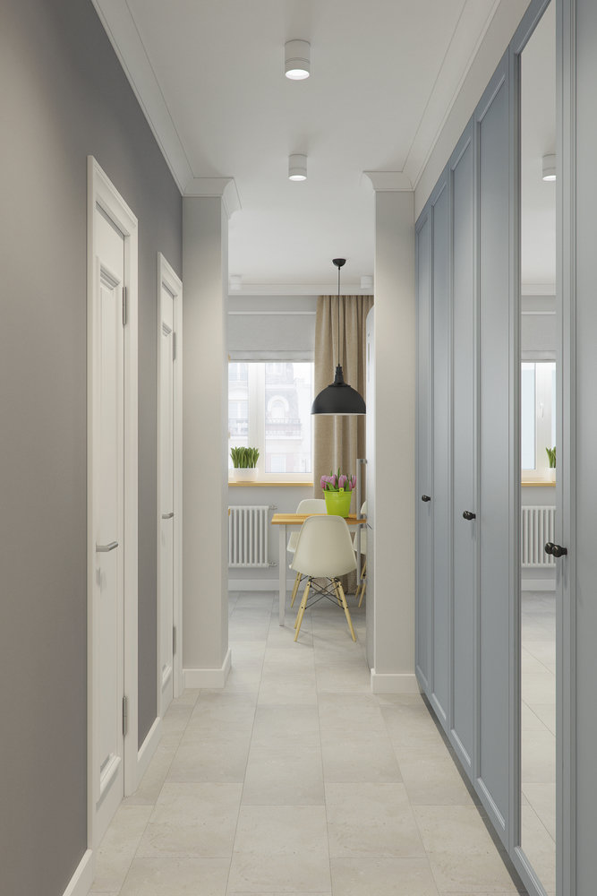 Фотография: Прихожая в стиле Скандинавский, Квартира, Проект дня, Москва, Geometrium, П-44, Панельный дом, 3 комнаты, 60-90 метров – фото на INMYROOM