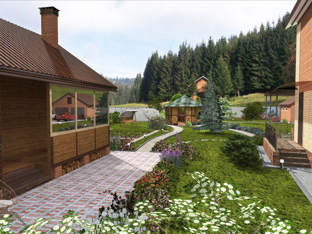 Фото из портфолио Ландшафтный проект в поселке Жареный Бугор – фотографии дизайна интерьеров на INMYROOM