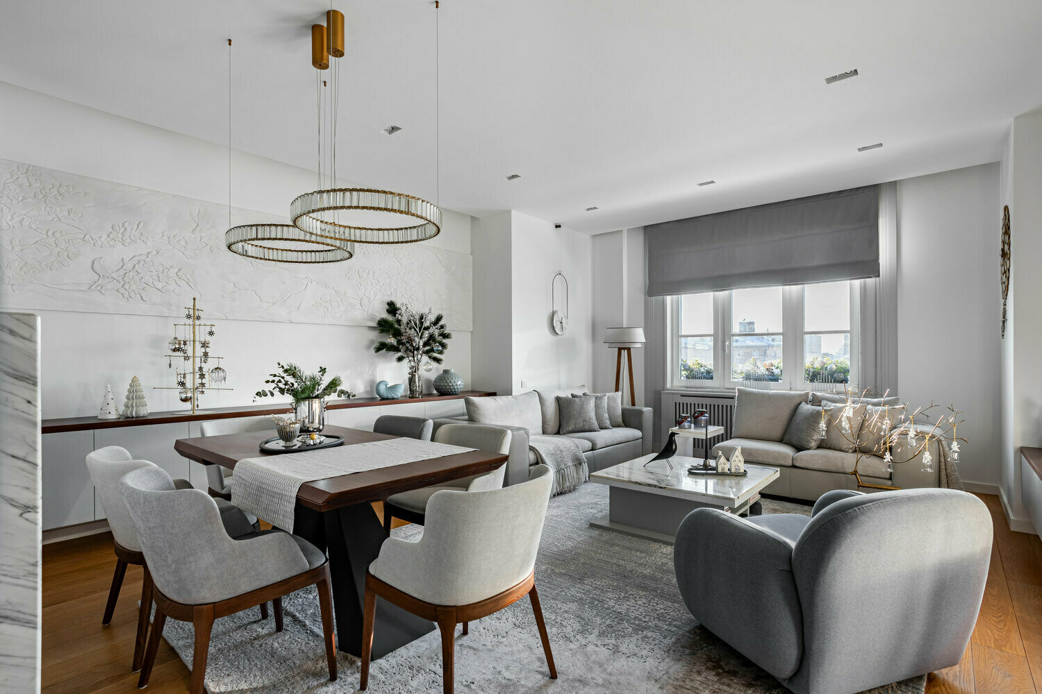 Фотография: Кухня и столовая в стиле Современный, Декор и DIY, Проект дня, Москва, Татьяна Иванова, 3 комнаты, 60-90 метров, Рождество, комфортный интерьер, декор новогодний – фото на INMYROOM