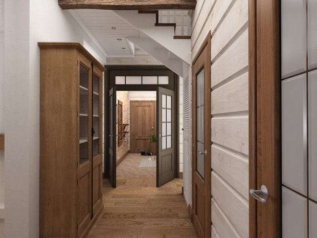 Фотография: Прихожая в стиле Прованс и Кантри, Скандинавский, Проект недели, Дача, Ленинградская область, каркасный дом, Design by Tolsh – фото на INMYROOM