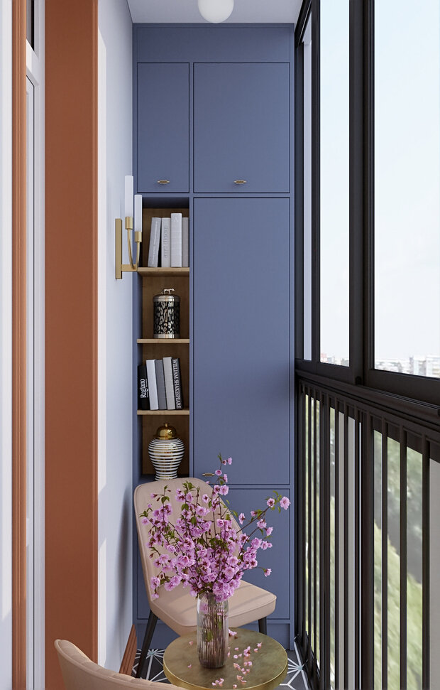 Фотография: Балкон в стиле Современный, Квартира, Студия, Проект недели, Москва, до 40 метров, АРИНА ТРОИЛОВА – фото на INMYROOM