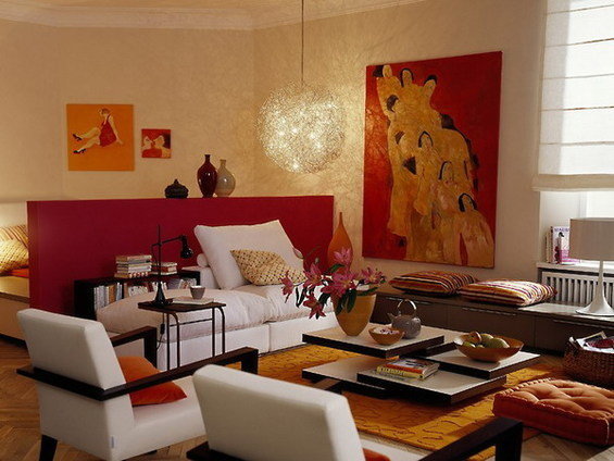 Фотография: Гостиная в стиле Современный, Восточный, Квартира, Дома и квартиры, Переделка – фото на INMYROOM