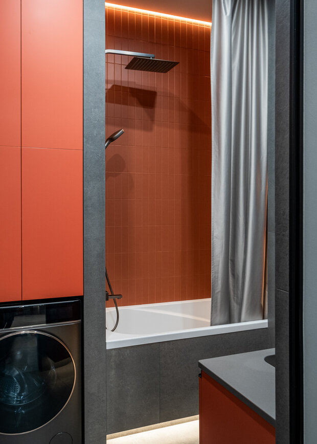 Фотография: Ванная в стиле Современный, Квартира, Проект дня, Москва, 2 комнаты, 60-90 метров, современный с элементами минимализма и арт-деко, Маргарита Макурина – фото на INMYROOM