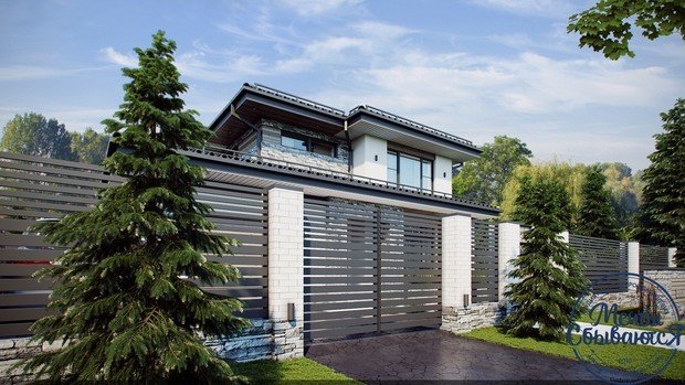 Фото из портфолио Динамичный загородный дом – фотографии дизайна интерьеров на INMYROOM