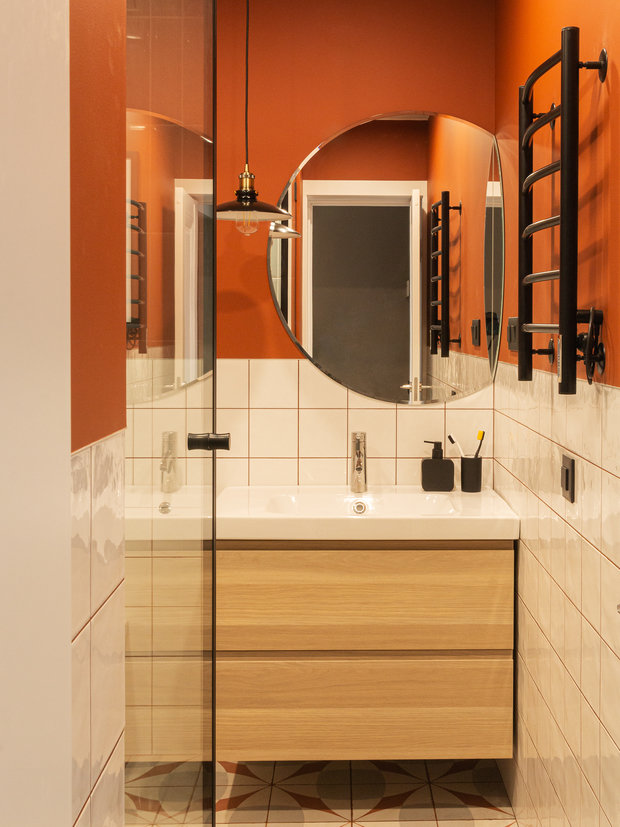 Фотография: Ванная в стиле Современный, Квартира, Студия, Проект дня, Минск, до 40 метров, Екатерина Никонович – фото на INMYROOM