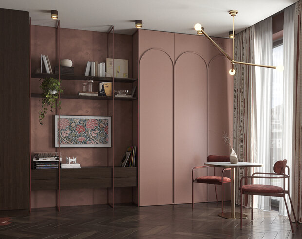 Фотография: Гостиная в стиле Современный, Эклектика, Малогабаритная квартира, Квартира, Проект недели, Москва, Монолитный дом, 1 комната, до 40 метров, terracotta.buro, Илона Рафикова – фото на INMYROOM