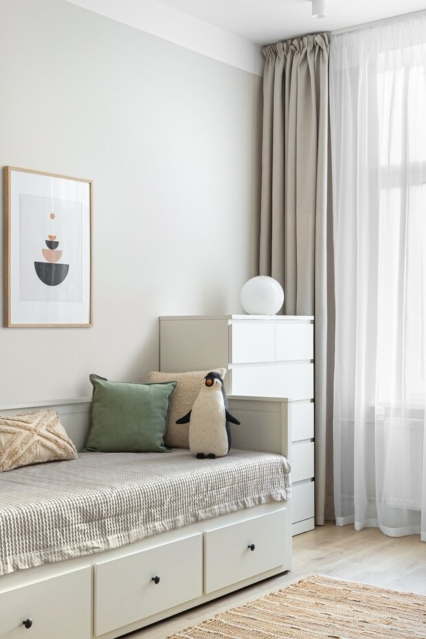 Фотография: Детская в стиле Скандинавский, Современный, Минимализм, Квартира, Проект недели, Москва, 2 комнаты, 60-90 метров, Мария Пашкевич – фото на INMYROOM