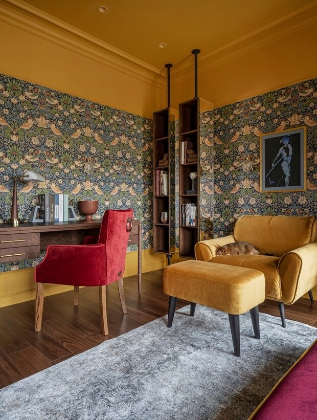 Фотография: Кабинет в стиле Современный, Эклектика, Квартира, Проект недели, Москва, Евгения Матвеенко, FlatsDesign, 3 комнаты, 60-90 метров – фото на INMYROOM