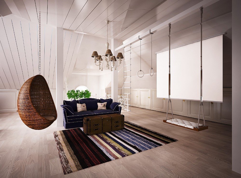 Фото из портфолио Мансарда жилого дома – фотографии дизайна интерьеров на INMYROOM Фото из портфолио Мансарда жилого дома – фотографии дизайна интерьеров на INMYROOM