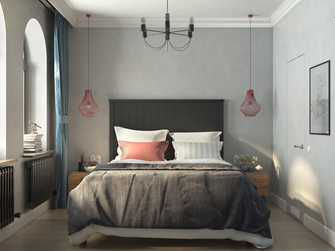 Фотография: Спальня в стиле Лофт, Эклектика, Квартира, Проект недели, Санкт-Петербург, Cubiq Studio, Монолитный дом, 1 комната, 40-60 метров, ЖК «Николаевский Ансамбль» – фото на INMYROOM Фотография: Спальня в стиле Лофт, Эклектика, Квартира, Проект недели, Санкт-Петербург, Cubiq Studio, Монолитный дом, 1 комната, 40-60 метров, ЖК «Николаевский Ансамбль» – фото на INMYROOM