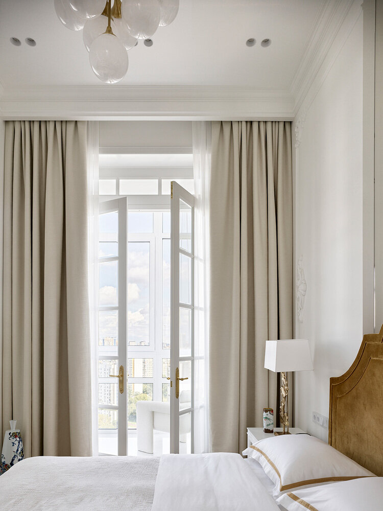 Фотография: Спальня в стиле Классический, Современный, Эклектика, Квартира, Проект дня, Москва, Монолитный дом, 2 комнаты, 40-60 метров, Влада Масорина – фото на INMYROOM