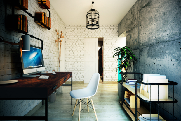 Фотография: Кабинет в стиле Лофт, Декор интерьера, Квартира, Дом, Советы, Бежевый, Серый, Коричневый – фото на INMYROOM