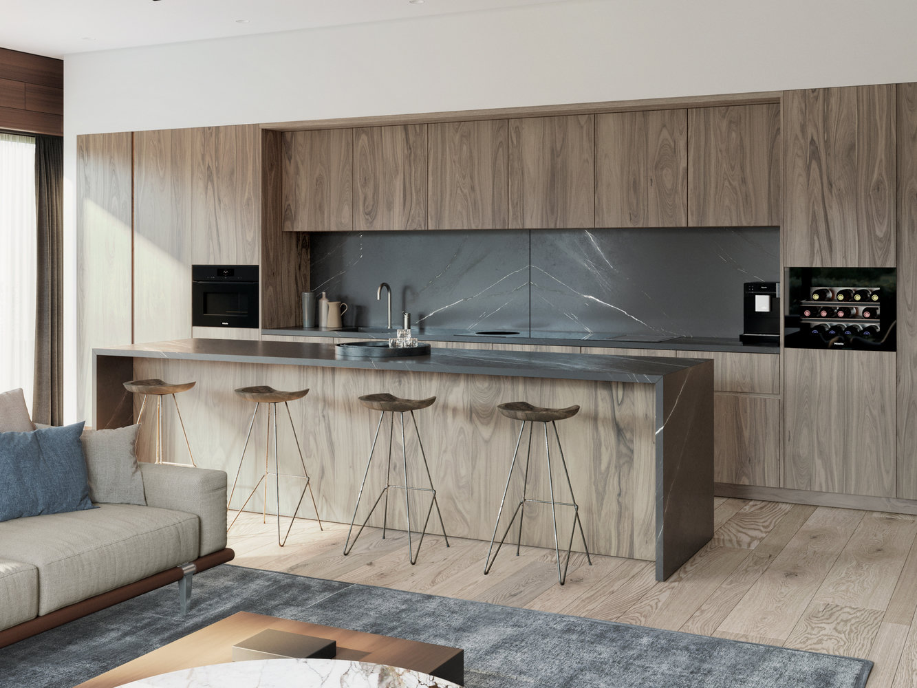 Фотография: Кухня и столовая в стиле Минимализм, Квартира, Проект недели, 4 и больше, Более 90 метров, Ab-architects, Level Barvikha – фото на INMYROOM Фотография: Кухня и столовая в стиле Минимализм, Квартира, Проект недели, 4 и больше, Более 90 метров, Ab-architects, Level Barvikha – фото на INMYROOM