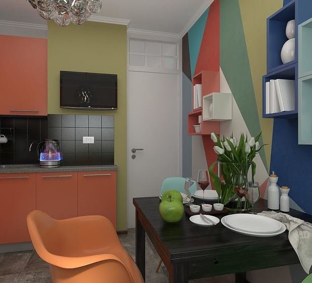 Фото из портфолио Квартира по мотивам картины Ван Гога. Можайское шоссе  – фотографии дизайна интерьеров на INMYROOM