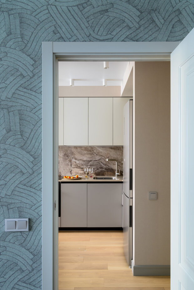 Фотография: Кухня и столовая в стиле Современный, Квартира, Проект дня, Нижний Новгород, 1 комната, 40-60 метров, Любовь Мамошкина – фото на INMYROOM