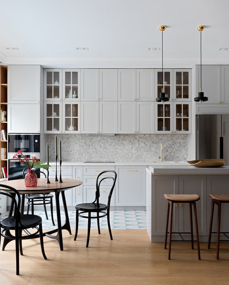 Фотография: Кухня и столовая в стиле Современный, Квартира, Проект недели, Москва, 4 и больше, Более 90 метров, Ксения Мезенцева – фото на INMYROOM