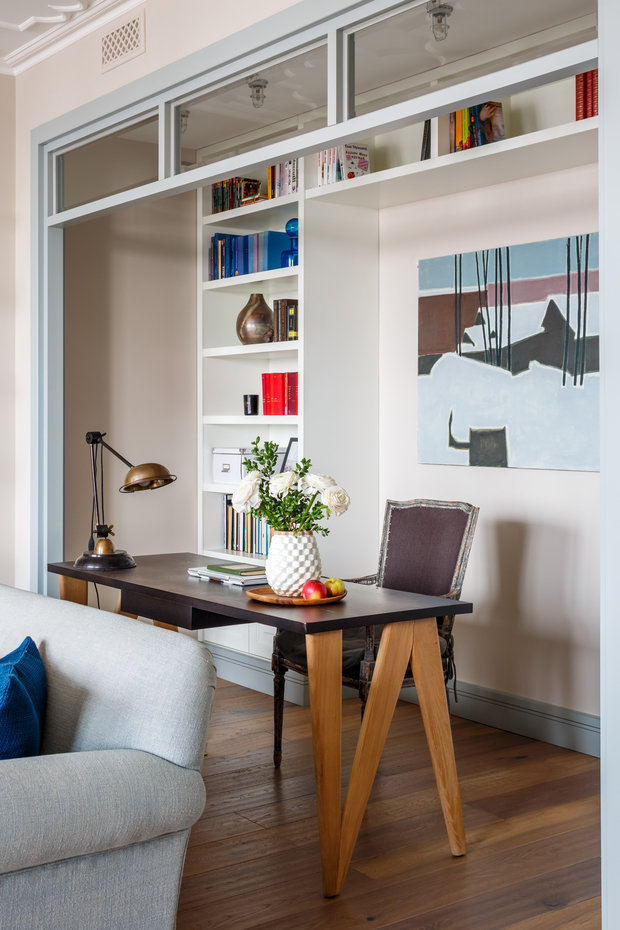 Фотография: Кабинет в стиле Прованс и Кантри, Декор интерьера, Квартира, Проект недели, Москва, Надя Зотова, 3 комнаты, Более 90 метров, студия Enjoy Home, Монолитно-кирпичный – фото на INMYROOM