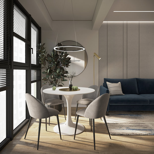 Фото из портфолио Проект квартиры 59м2 для семьи с ребенком – фотографии дизайна интерьеров на INMYROOM