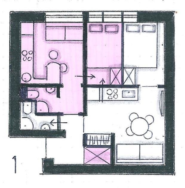 Фото из портфолио Мои перепланировки – фотографии дизайна интерьеров на INMYROOM