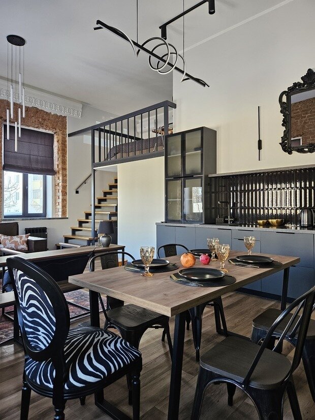 Фотография: Кухня и столовая в стиле Лофт, Эклектика, Квартира, Студия, Проект дня, Кирпичный дом, 40-60 метров, современный с элементами лофта, Оренбург, эклектика: парижский шик, Алла Розова – фото на INMYROOM