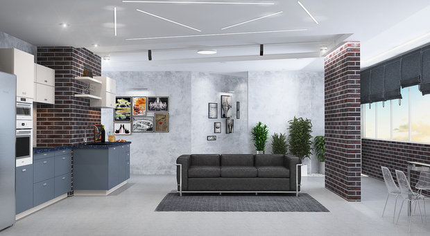 Фото из портфолио Квартира в стиле лофт – фотографии дизайна интерьеров на INMYROOM