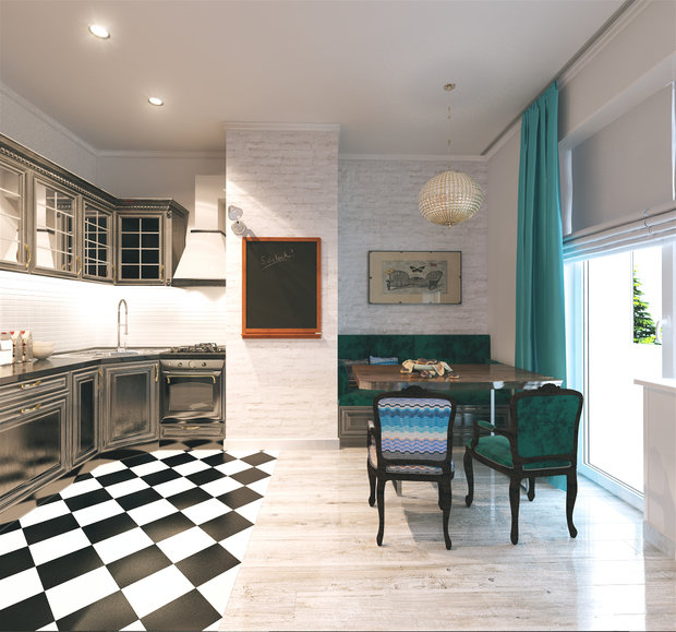 Фото из портфолио Эклектичный интерьер не большой квартиры для девушки. Город Пенза.  – фотографии дизайна интерьеров на INMYROOM