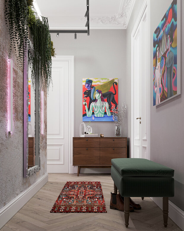 Фотография: Прихожая в стиле Эклектика, Квартира, Проект недели, Москва, 2 комнаты, 40-60 метров, Анастасия Григорьева – фото на INMYROOM