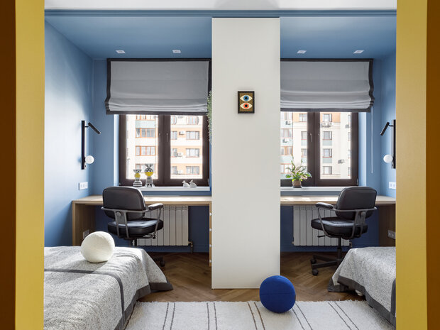 Фотография: Детская в стиле Современный, Эклектика, Квартира, Проект дня, Самара, Кирпичный дом, 3 комнаты, Более 90 метров, Айгуль Султанова – фото на INMYROOM