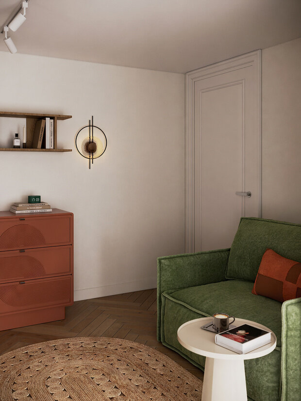 Фотография: Кабинет в стиле Современный, Квартира, Проект дня, Московская область, Ирина Собыленская, 4 и больше, 60-90 метров, эклектичный с элементами этники и современного дизайна – фото на INMYROOM