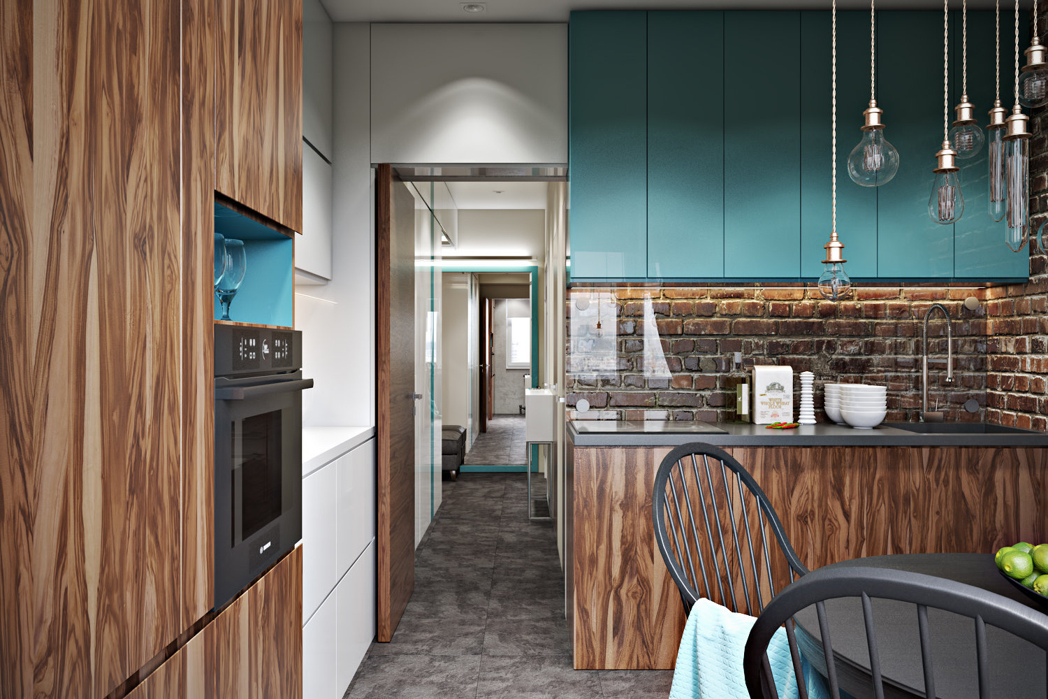 Фотография: Кухня и столовая в стиле Лофт, Минимализм, Современный, Квартира, Проект недели, Московская область, П-44, Панельный дом, Переделкино Ближнее, Cultura-дизайн, 3 комнаты, 60-90 метров – фото на INMYROOM Фотография: Кухня и столовая в стиле Лофт, Минимализм, Современный, Квартира, Проект недели, Московская область, П-44, Панельный дом, Переделкино Ближнее, Cultura-дизайн, 3 комнаты, 60-90 метров – фото на INMYROOM