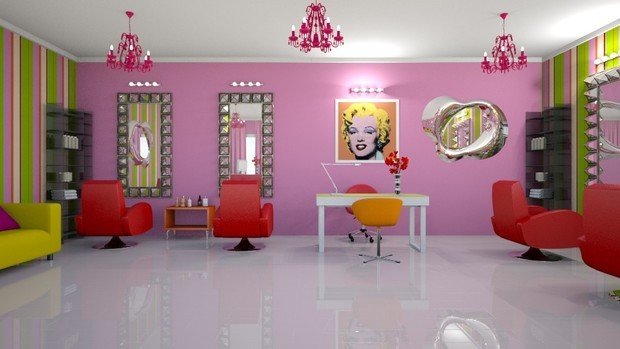 Фото из портфолио Салон красоты в стиле поп-арт – фотографии дизайна интерьеров на INMYROOM