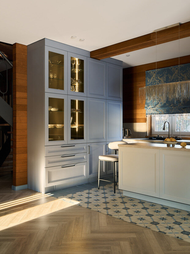 Фотография: Кухня и столовая в стиле Современный, Дом, Проект дня, Дом и дача, Ленинградская область, 3 комнаты, Более 90 метров, Индивидуальный проект, эклектика с элементами современного, Алена Донцова – фото на INMYROOM