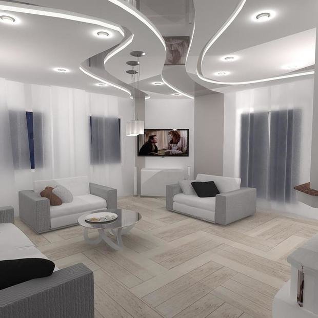 Фотография: Гостиная в стиле Хай-тек – фото на INMYROOM