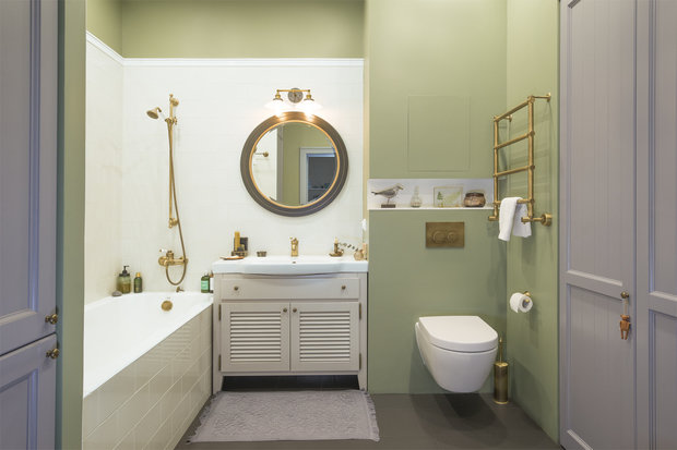 Фотография: Ванная в стиле Скандинавский, Современный, Квартира, Проект недели, Москва, Герой InMyRoom, Zi-Design Interiors, видео, Ирина Чистякова, новостройка, Монолитный дом, 2 комнаты, 60-90 метров – фото на INMYROOM