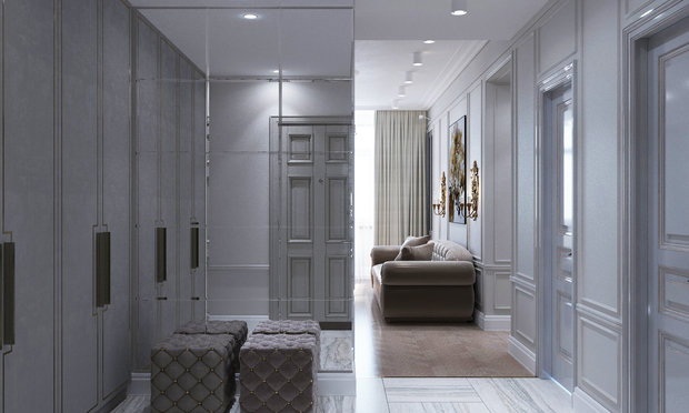 Фото из портфолио Квартира современная классика - 135 кв. Холл – фотографии дизайна интерьеров на INMYROOM