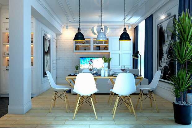 Фото из портфолио Двухуровневые апартаменты – фотографии дизайна интерьеров на INMYROOM