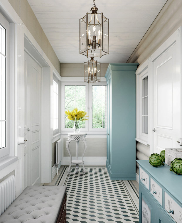 Фотография: Прихожая в стиле Прованс и Кантри, Дом, Проект недели, Подмосковье, Московская область, 4 и больше, Более 90 метров, Новоглаголево, Евгений Жданов, Студия GP Project, Павел Годяев – фото на INMYROOM