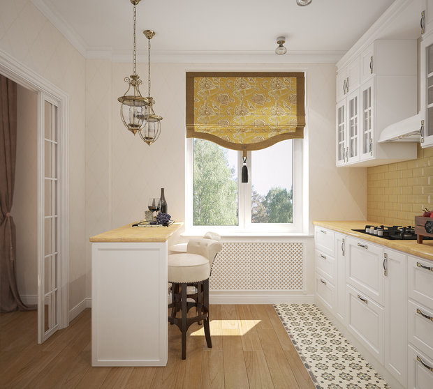 Фотография: Кухня и столовая в стиле Классический, Квартира, Проект недели, Москва, Сталинка, 3 комнаты, 60-90 метров, «Студия 3-14» – фото на INMYROOM