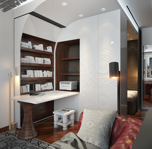 Фотография: Офис в стиле Эклектика, Квартира, Дома и квартиры, Проект недели – фото на INMYROOM