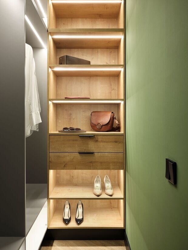 Фотография: Гардеробная в стиле Современный, Проект дня, 2 комнаты, 60-90 метров – фото на INMYROOM