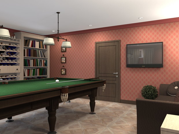 Фото из портфолио Бильярдная "Английский стиль" – фотографии дизайна интерьеров на INMYROOM